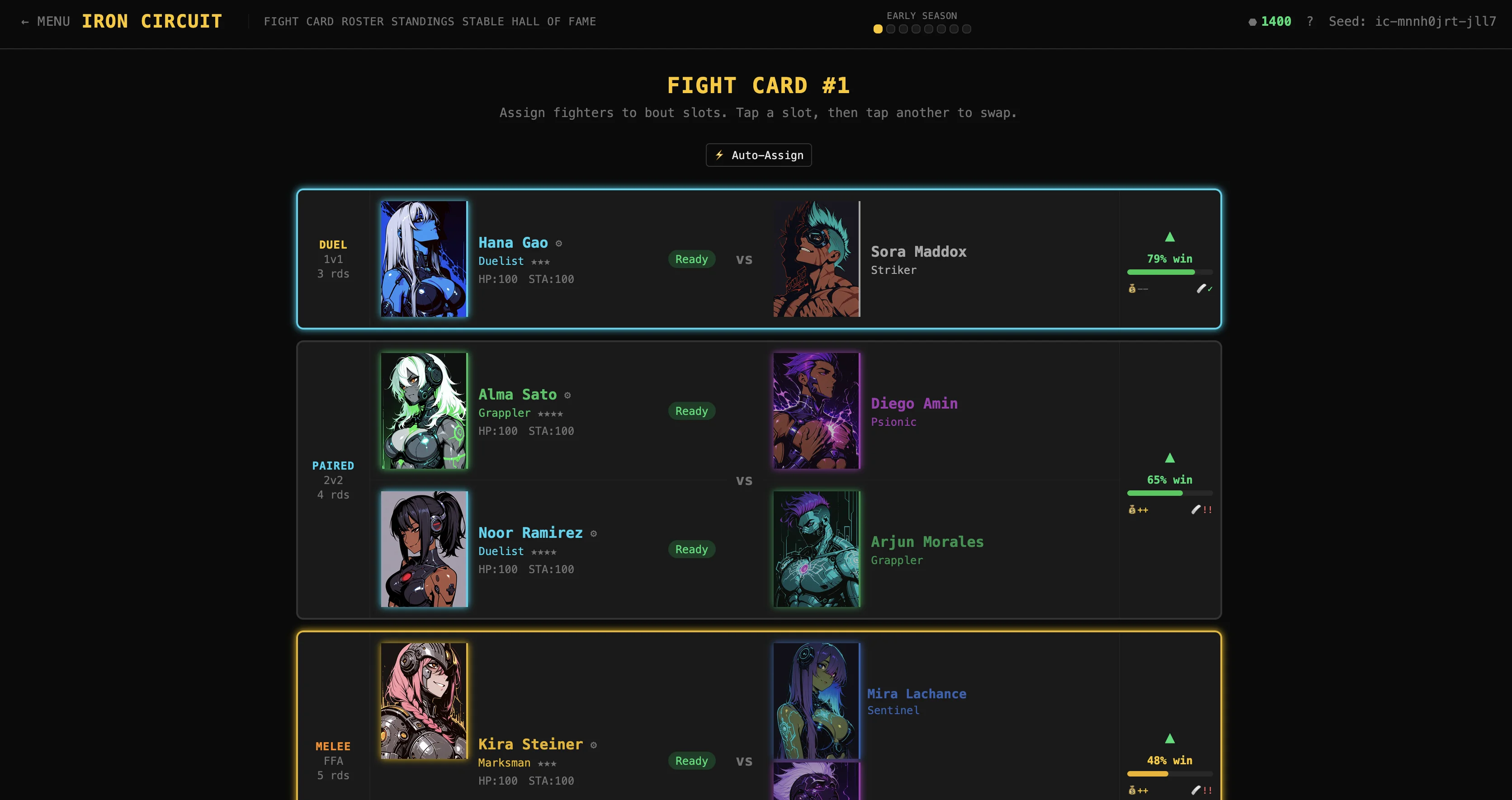 Fight Card